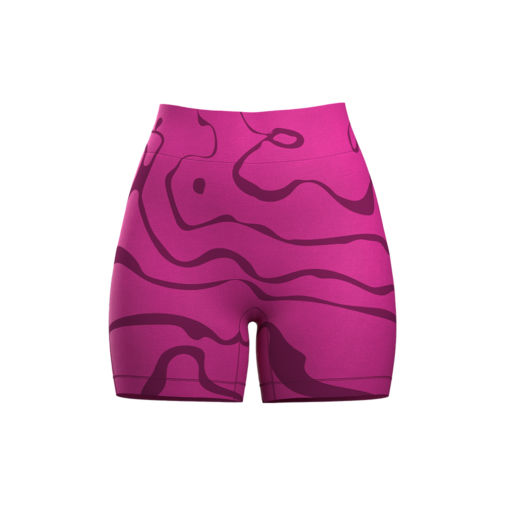 Marble Shorts - Hot Pink