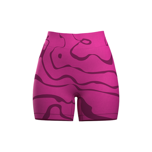 Marble Shorts - Hot Pink