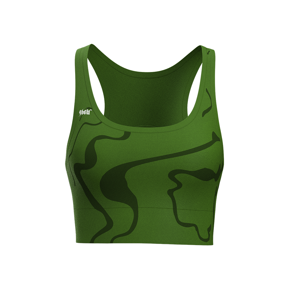 Marble Bra - Forest Green