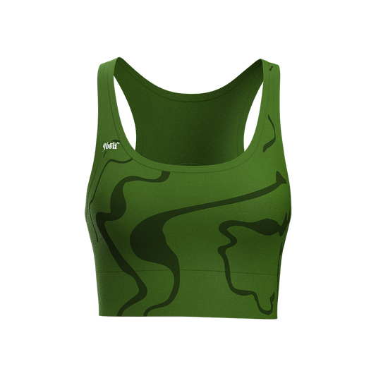 Marble Bra - Forest Green