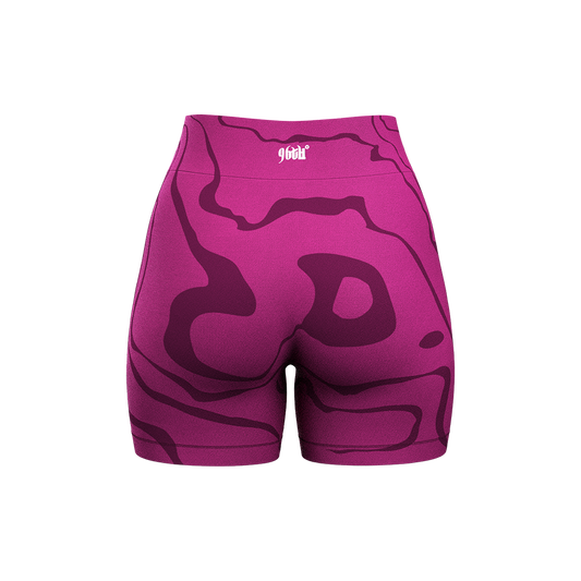 Marble Shorts - Hot Pink