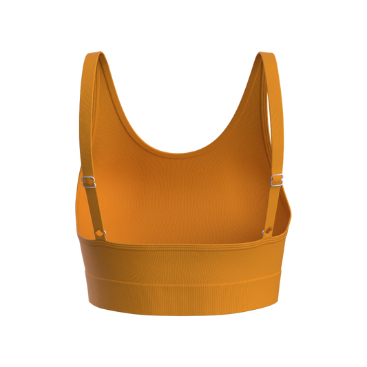 Orange Adjustable Sports Bra